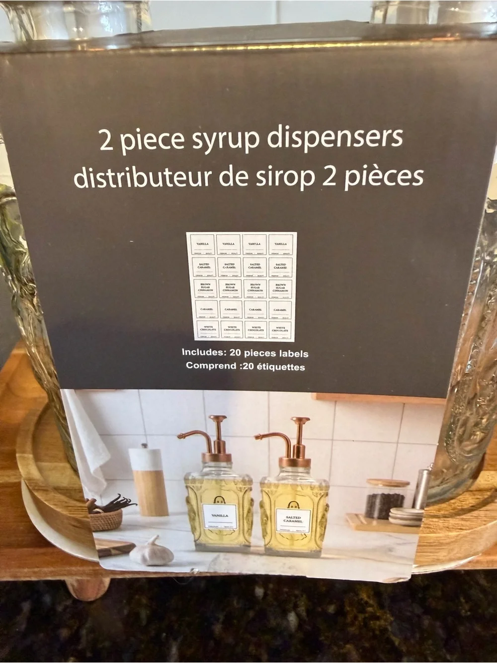 CWC Ghost Syrup Dispenser Set 2 Piece Glass Pump Bottles Halloween New
